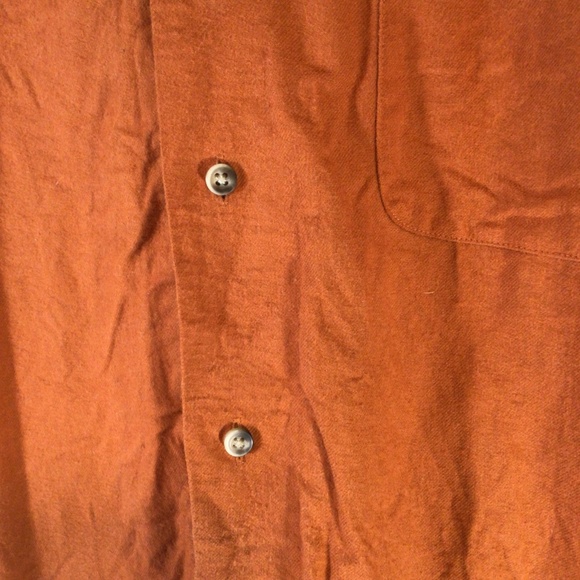 Paul Fredrick Rust Orange Button Up Shirt 3XLT Classic Fit Fall Retro Minimalist - Picture 5 of 9